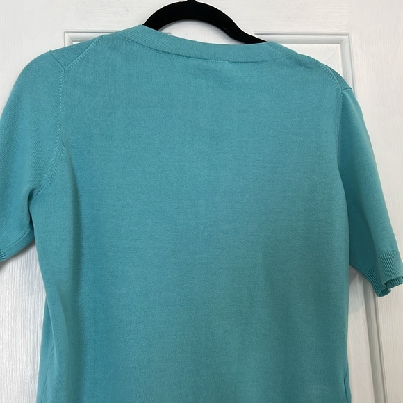 Anne Taylor Loft Beaded Short Sleeve Cardigan.Never worn with tags.Sz-M - Picture 3 of 7